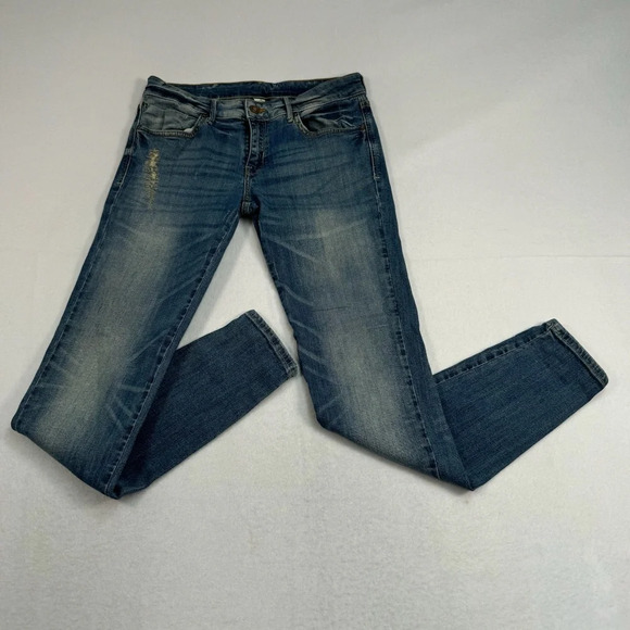 MNG Mango Arizona Skinny Jeans Womens Size 8 Medium Blue Mid Rise - Picture 1 of 16